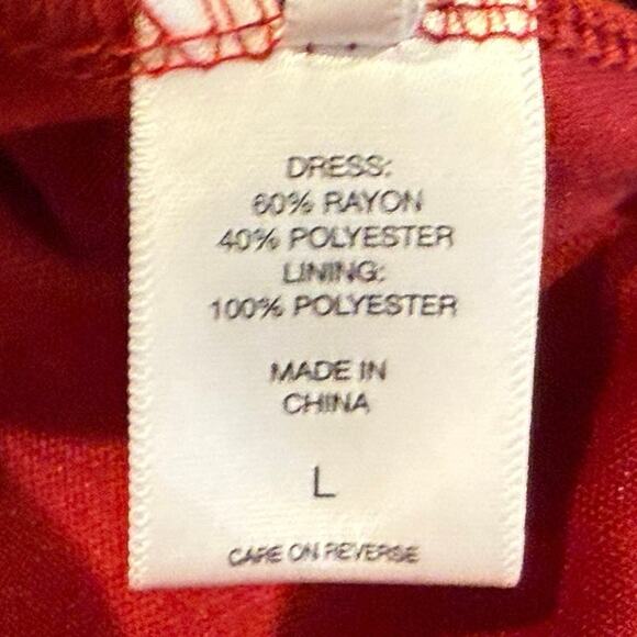 New York & Company Women’s Dark Orange Midi Shift Dress With Crochet Size L - Picture 13 of 14